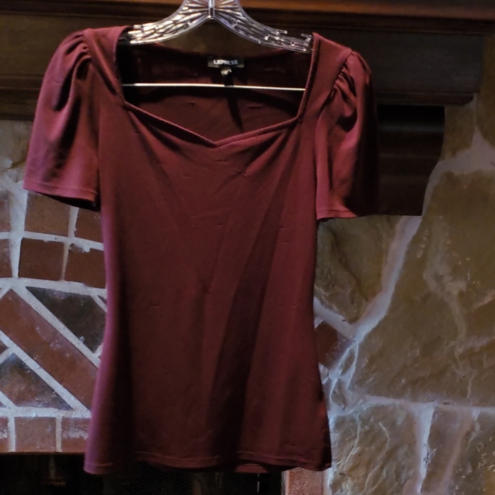 Burgundy top